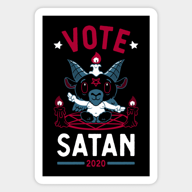 Vote Satan - Vote 2020 - Election - Creepy Cute - Goth Magnet by Nemons